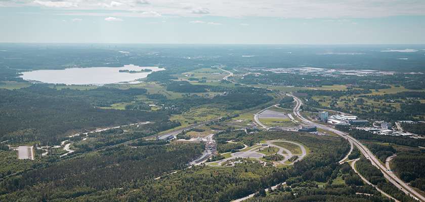 Flygvy över Arlandastad
